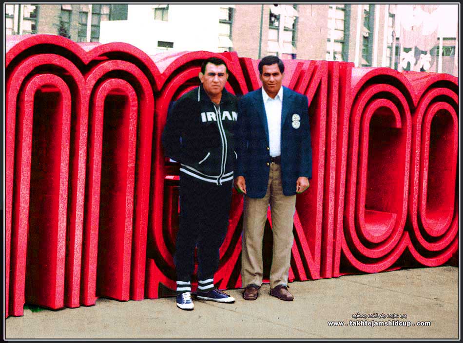 منصور مهدی زاده و عباس زندی المپیک 1968 مکزیکو سیتی Mansour Mehdizadeh & Abbas Zandi olympic 1968