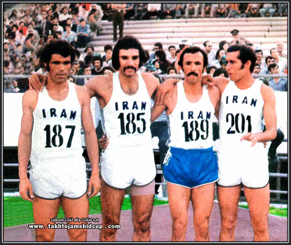athletics Iranian relay team men,s ( 4×100 m ) bronze medal at the Asian Games in Tehran تیم 4 ×400 متر امدادی ایران با عنوان سوم بازیهای آسیایی تهران 